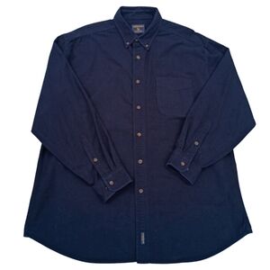 Men's Woolrich XLarge Midnight Oversized Heavy Wool Button-Up Long Sleeve Shirt